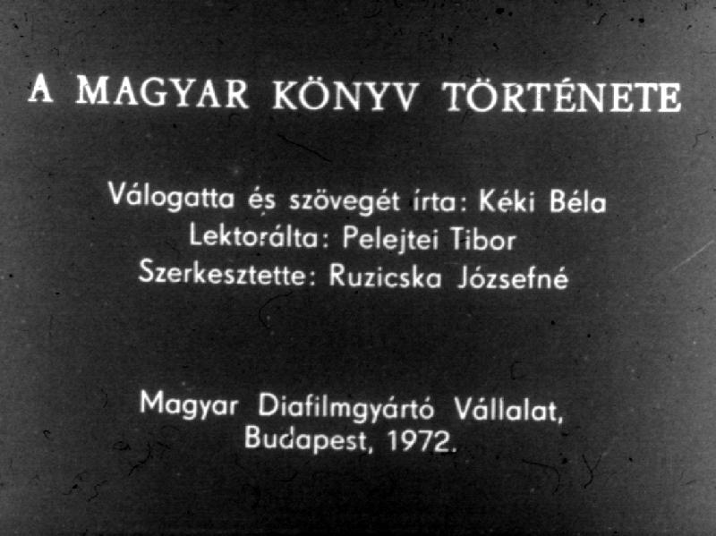 A magyar könyv története 