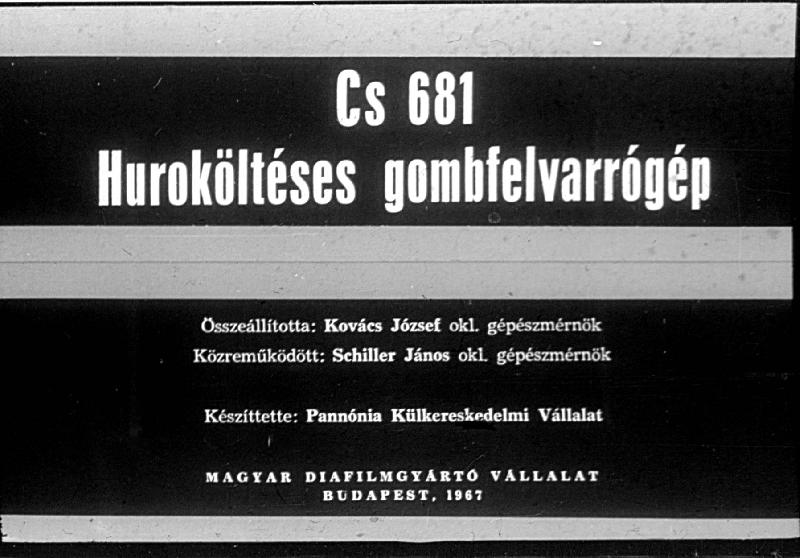 Cs 681 Huroköltéses gombfelvarrógép