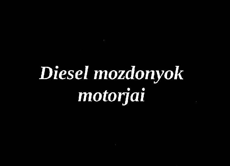 Diesel mozdonyok motorjai